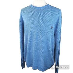 CHAPS RALPH LAUREN Sweater Size XL Blue Long Sleeve Pull Over Crew Neck